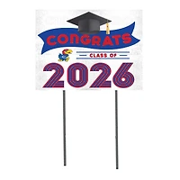 Kansas Jayhawks 18" x 24" 2026 Grad Yard Sign with Stakes