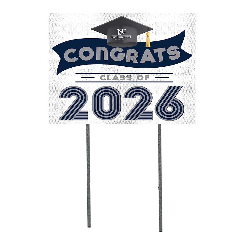 Jackson State Tigers 18" x 24" 2026 Grad Yard Sign with Stakes