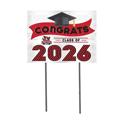 Keene State Owls 18" x 24" 2026 Grad Yard Sign with Stakes