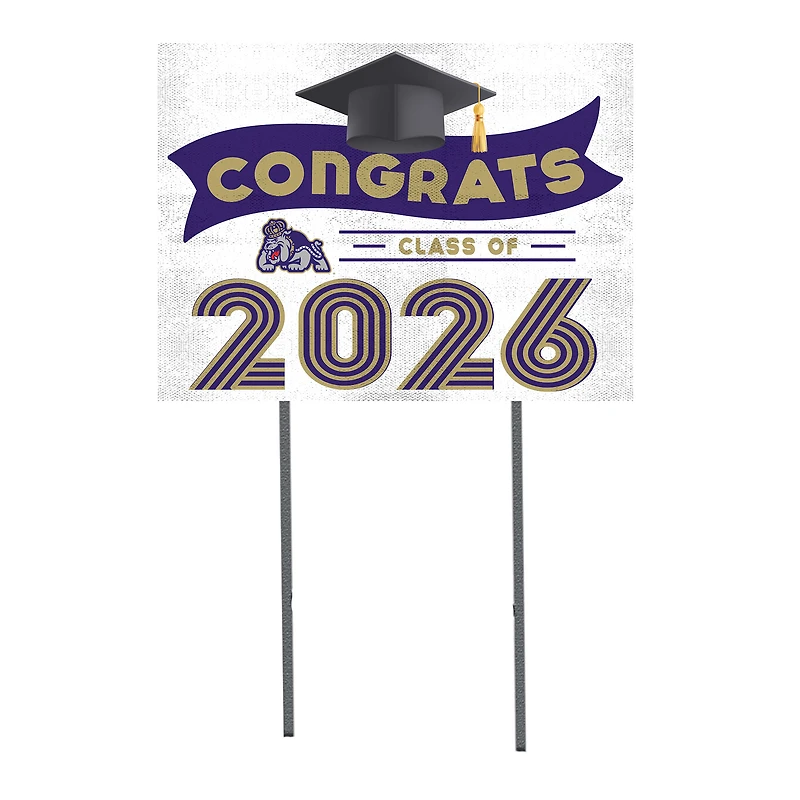 James Madison Dukes 18" x 24" 2026 Grad Yard Sign with Stakes