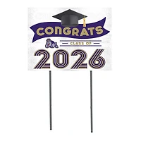 James Madison Dukes 18" x 24" 2026 Grad Yard Sign with Stakes