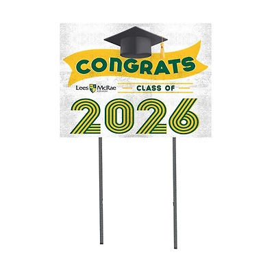 Lees-McRae Bobcats 18" x 24" 2026 Grad Yard Sign with Stakes