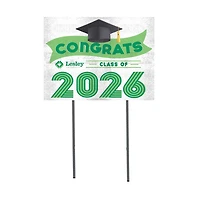 Lesley Lynx 18" x 24" 2026 Grad Yard Sign with Stakes