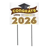 Lehigh Mountain Hawks 18" x 24" 2026 Grad Yard Sign with Stakes