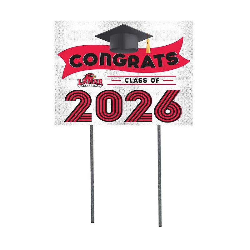 Lamar Cardinals 18" x 24" 2026 Grad Yard Sign with Stakes
