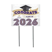 Loras College Duhawks 18" x 24" 2026 Grad Yard Sign with Stakes