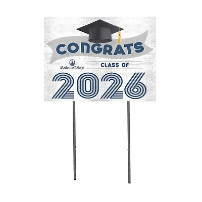 Marietta College Pioneers 18" x 24" 2026 Grad Yard Sign with Stakes