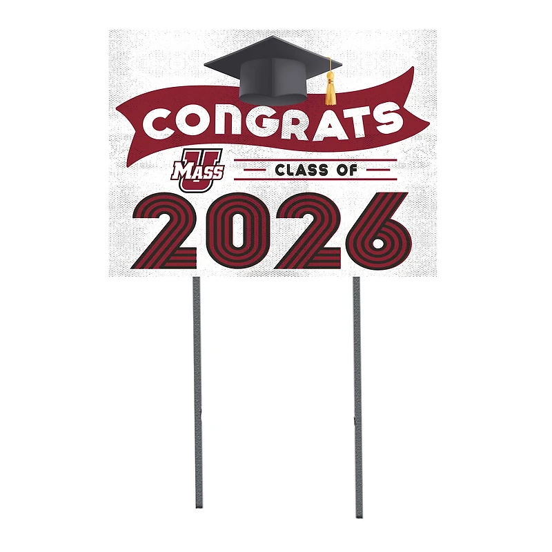 UMass Minutemen 18" x 24" 2026 Grad Yard Sign with Stakes