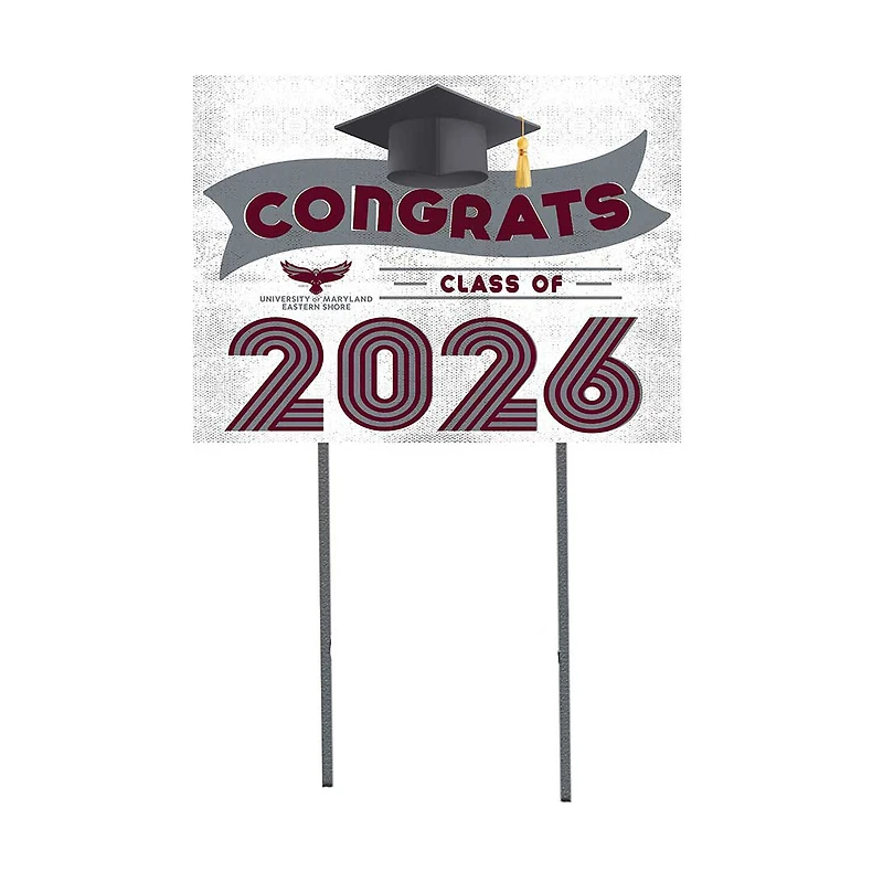 Maryland Eastern Shore Hawks 18" x 24" 2026 Grad Yard Sign with Stakes