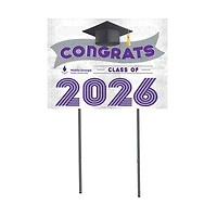 Middle Georgia State Knights 18" x 24" 2026 Grad Yard Sign with Stakes