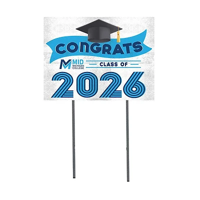 Mid Michigan College 18" x 24" 2026 Grad Yard Sign with Stakes