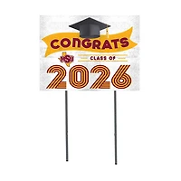 Midwestern State Mustangs 18" x 24" 2026 Grad Yard Sign with Stakes