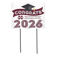 Mississippi State Bulldogs 18" x 24" 2026 Grad Yard Sign with Stakes