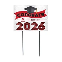 Minnesota State Moorhead Dragons 18" x 24" 2026 Grad Yard Sign with Stakes