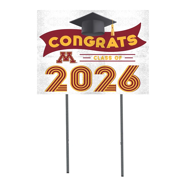 Minnesota Golden Gophers 18" x 24" 2026 Grad Yard Sign with Stakes