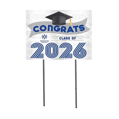 Moravian Greyhounds 18" x 24" 2026 Grad Yard Sign with Stakes