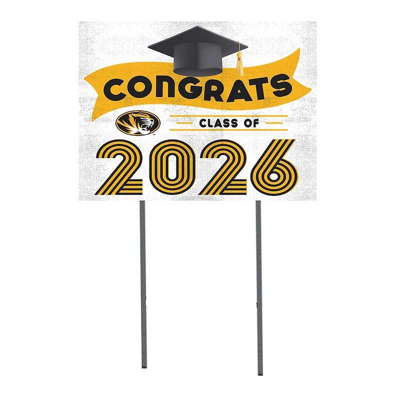 Missouri Tigers 18" x 24" 2026 Grad Yard Sign with Stakes