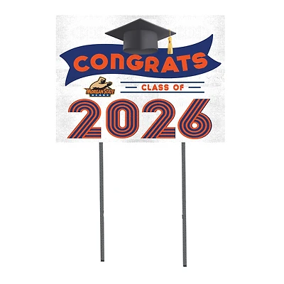 Morgan State Bears 18" x 24" 2026 Grad Yard Sign with Stakes