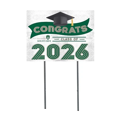 Mount Olive Trojans 18" x 24" 2026 Grad Yard Sign with Stakes