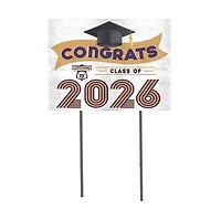 Nazareth University Golden Flyers 18" x 24" 2026 Grad Yard Sign with Stakes