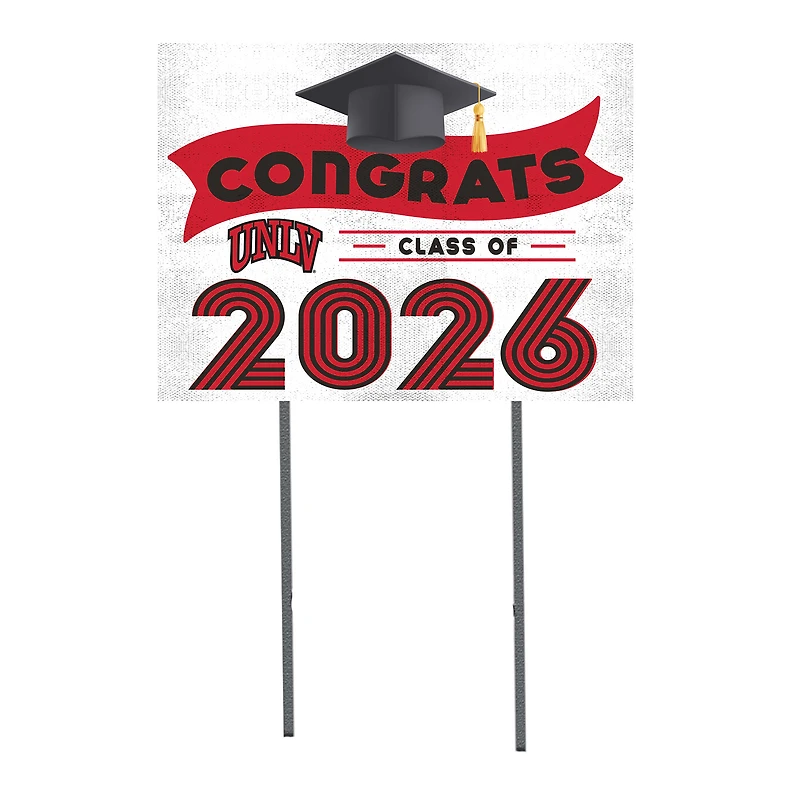 UNLV Rebels 18" x 24" 2026 Grad Yard Sign with Stakes