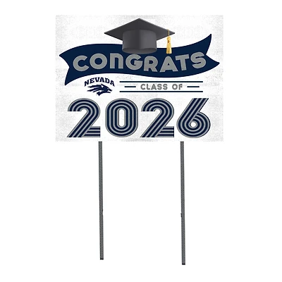 Nevada Wolf Pack 18" x 24" 2026 Grad Yard Sign with Stakes