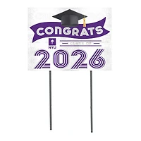 NYU Violets 18" x 24" 2026 Grad Yard Sign with Stakes