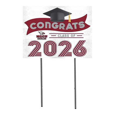 North Carolina Central Eagles 18" x 24" 2026 Grad Yard Sign with Stakes