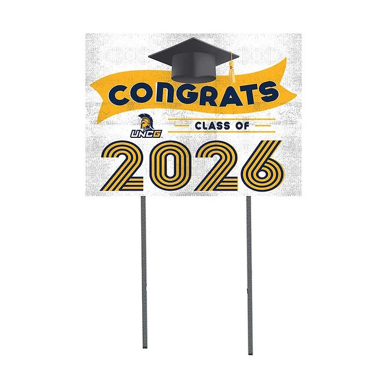UNCG Spartans 18" x 24" 2026 Grad Yard Sign with Stakes