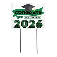 North Texas Mean Green 18" x 24" 2026 Grad Yard Sign with Stakes