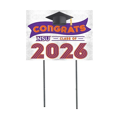 Northwestern State Demons 18" x 24" 2026 Grad Yard Sign with Stakes