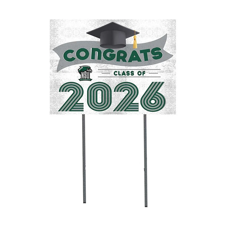Northeastern State Riverhawks 18" x 24" 2026 Grad Yard Sign with Stakes
