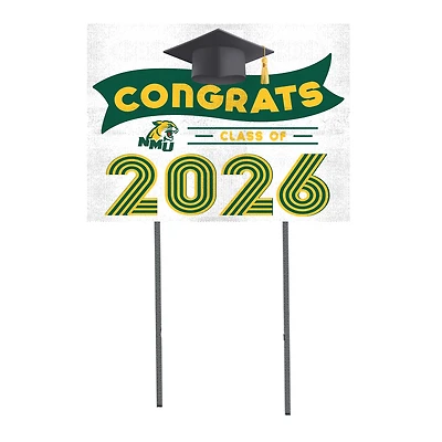Northern Michigan Wildcats 18" x 24" 2026 Grad Yard Sign with Stakes