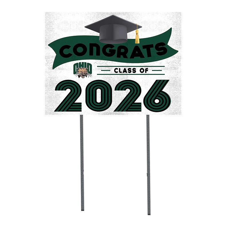 Ohio Bobcats 18" x 24" 2026 Grad Yard Sign with Stakes