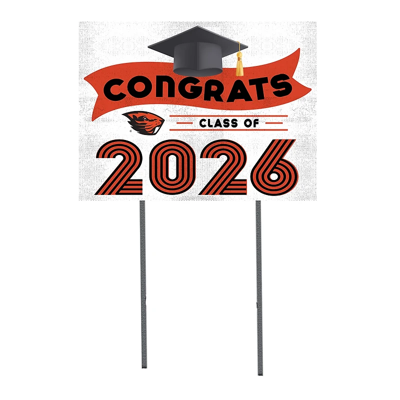 Oregon State Beavers 18" x 24" 2026 Grad Yard Sign with Stakes