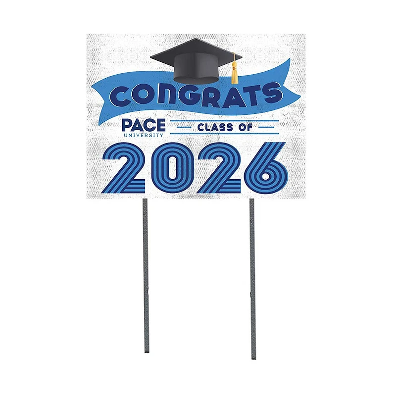 Pace University Setters 18" x 24" 2026 Grad Yard Sign with Stakes