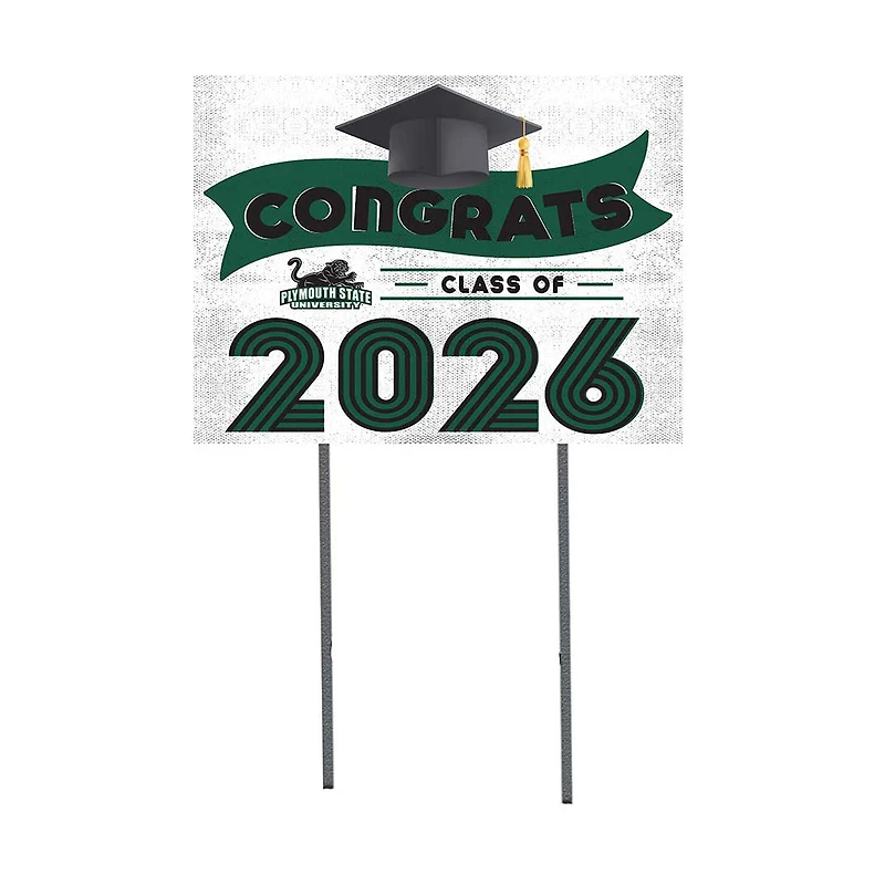 Plymouth State Panthers 18" x 24" 2026 Grad Yard Sign with Stakes