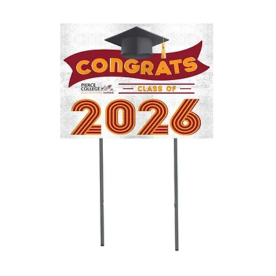 Pierce College Raiders 18" x 24" 2026 Grad Yard Sign with Stakes
