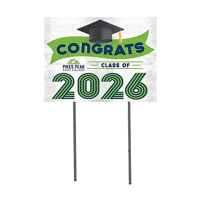 Pikes Peak State College 18" x 24" 2026 Grad Yard Sign with Stakes
