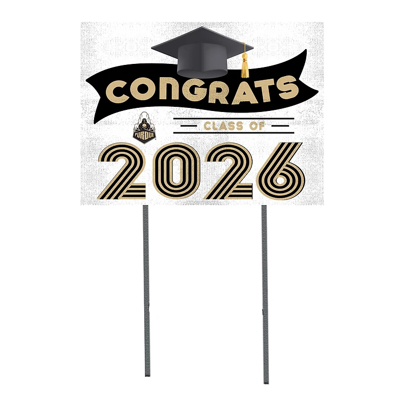 Purdue Boilermakers 18" x 24" 2026 Grad Yard Sign with Stakes