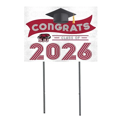 Saint Joseph's Hawks 18" x 24" 2026 Grad Yard Sign with Stakes