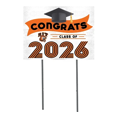 Rochester Institute of Technology Tigers 18" x 24" 2026 Grad Yard Sign with Stakes