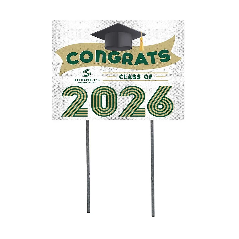 Sacramento State Hornets 18" x 24" 2026 Grad Yard Sign with Stakes