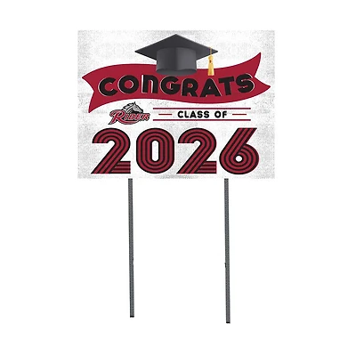 Rider Broncs 18" x 24" 2026 Grad Yard Sign with Stakes