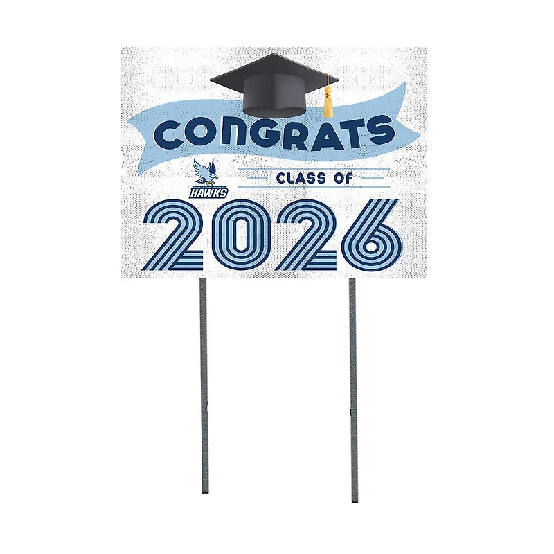 RWU Hawks 18" x 24" 2026 Grad Yard Sign with Stakes