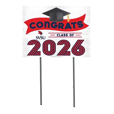 Saginaw Valley State Cardinals 18" x 24" 2026 Grad Yard Sign with Stakes