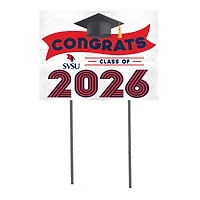 Saginaw Valley State Cardinals 18" x 24" 2026 Grad Yard Sign with Stakes