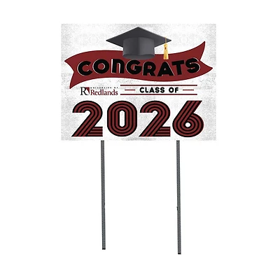 University of Redlands Bulldogs 18" x 24" 2026 Grad Yard Sign with Stakes