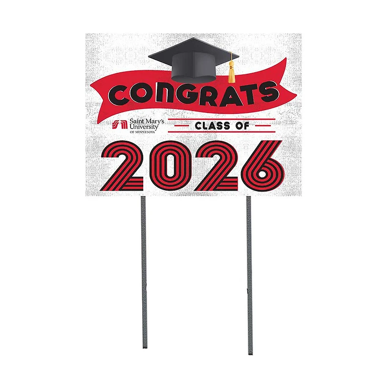St. Mary's Cardinals 18" x 24" 2026 Grad Yard Sign with Stakes