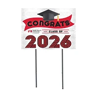 St. Mary's Cardinals 18" x 24" 2026 Grad Yard Sign with Stakes